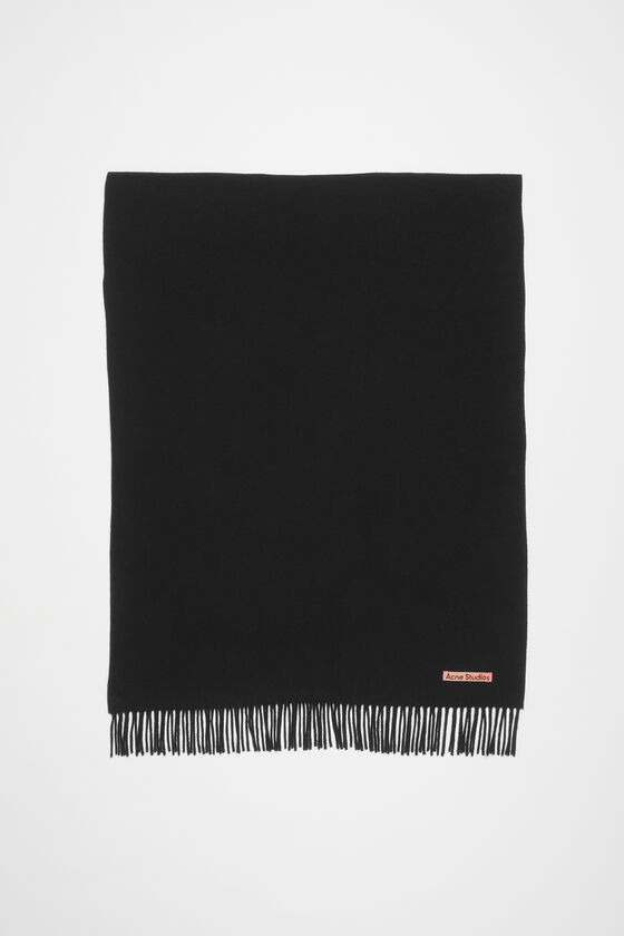 (image for) Sophisticated Fringe wool scarf - oversized